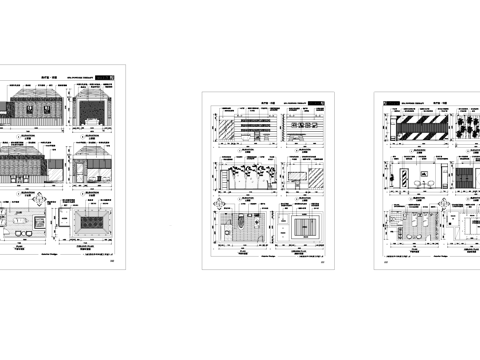 美疗室美容室室内装饰CAD施工图集cad施工图