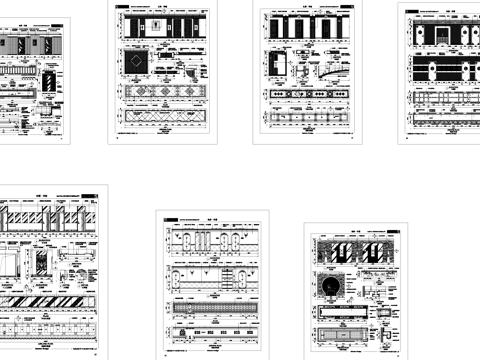洗浴水疗会所走廊室内装饰CAD施工图集cad施工图