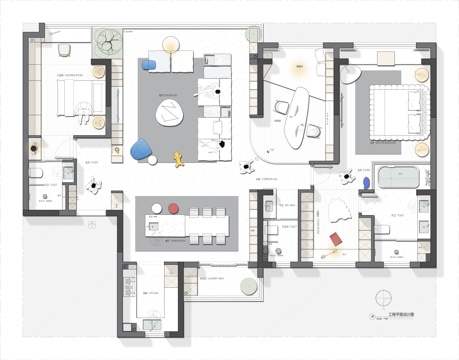 现代190平设计CAD+psdcad施工图