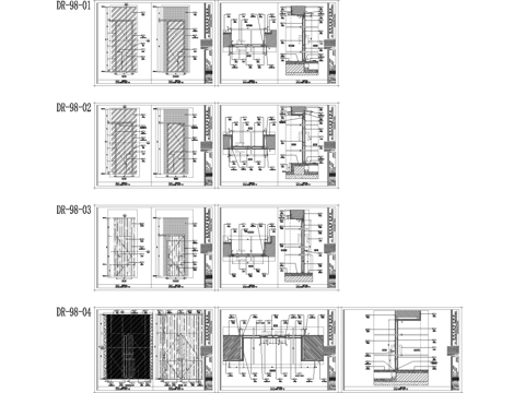 意大利餐厅门表门节点大样详图CAD施工图cad施工图