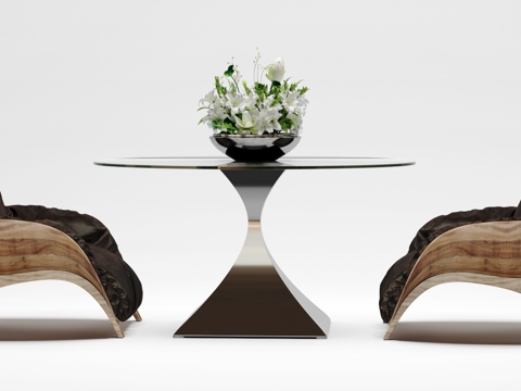  现代休闲沙发茶几组合3d模型 