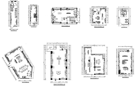 服装店平面图合集 服装店平面图cad施工图