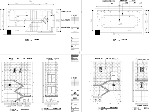 楼梯间室内工装CAD施工图cad施工图