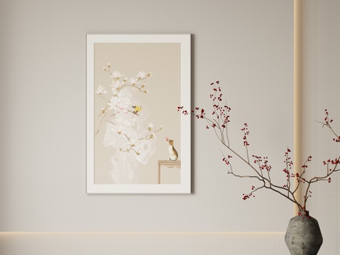 新中式挂画su模型