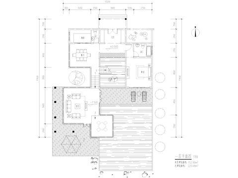 二层独立别墅建筑平面CAD施工图cad施工图