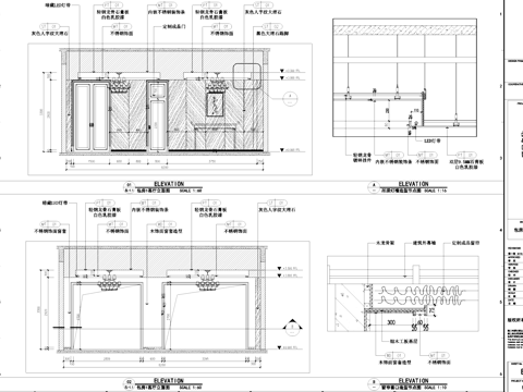 欧式酒店包房客房室内工装立面图CAD施工图cad施工图