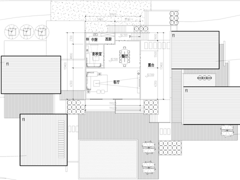 山地民宿别墅建筑平剖面CAD施工图cad施工图