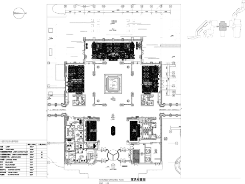 西安金地湖城大境凯悦酒店一层大堂室内工装CAD施工图cad施工图