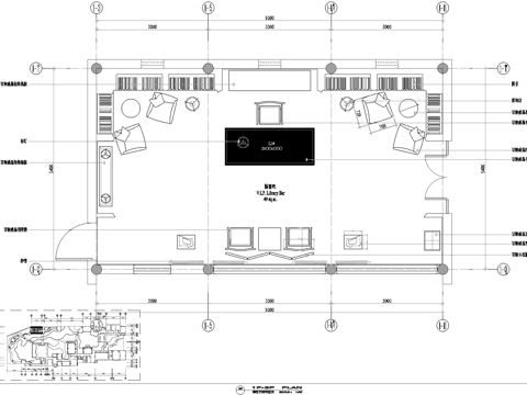 会所图书吧书房室内CAD施工图cad施工图