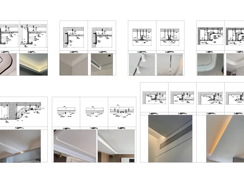 室内天花吊顶灯槽轨道射灯节点CAD施工图cad施工图