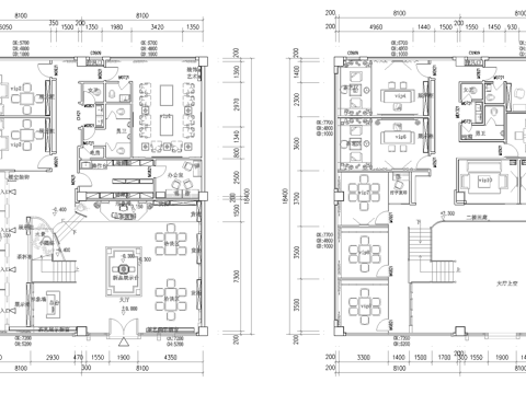 茶楼 茶馆  最新平面施工图合集cad施工图