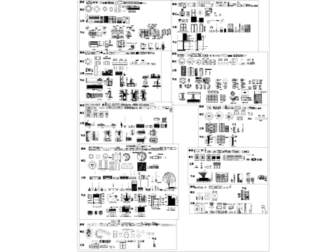 餐饮空间厨房餐厅设施设备家具CAD图块图库cad施工图