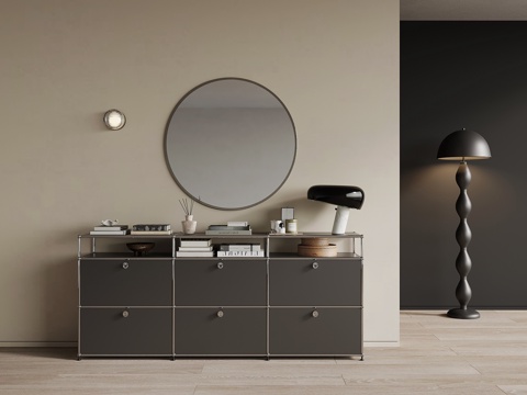  现代玄关柜 置物架 装饰架3d模型 