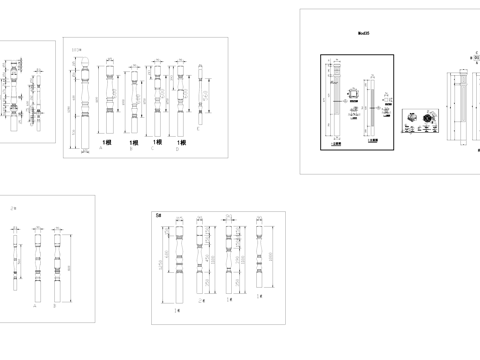 立柱图库cad施工图