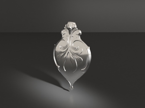  花纹图胸针23d模型 