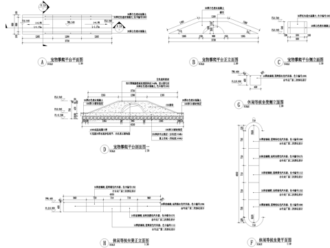宠物乐园攀爬平台跨栏障碍杆萌宠导视牌玻璃钢坐凳CAD施工图cad施工图