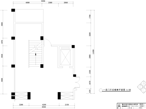 电梯口楼梯口室内工装CAD施工图cad施工图