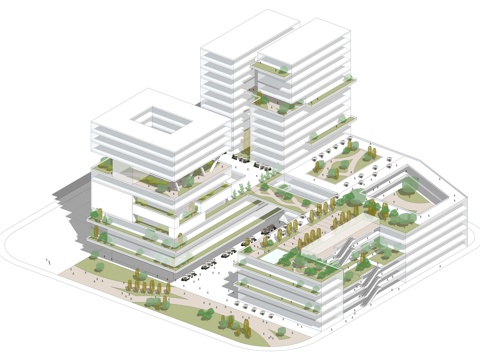 商业综合体su模型