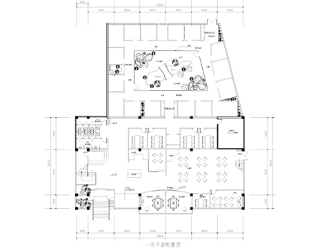 二层咖啡厅室内工装CAD施工图cad施工图