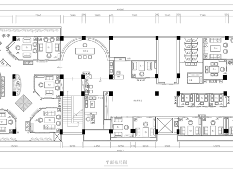 茶楼 茶馆  最新平面施工图合集cad施工图