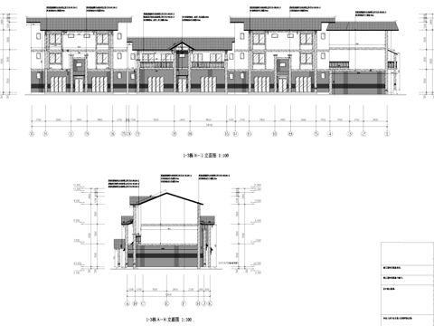 商业街度假民宿建筑CAD施工图cad施工图