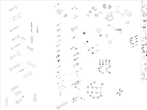 五金配件安装图块图库CAD施工图cad施工图