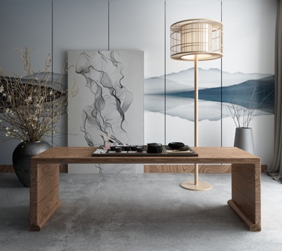  新中式休闲座椅组合3d模型 