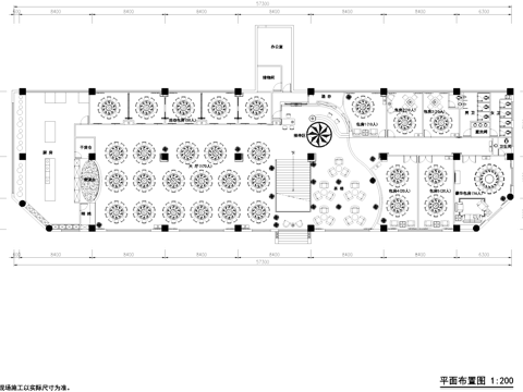 鸿茂源大酒楼餐厅饭店室内工装CAD施工图cad施工图