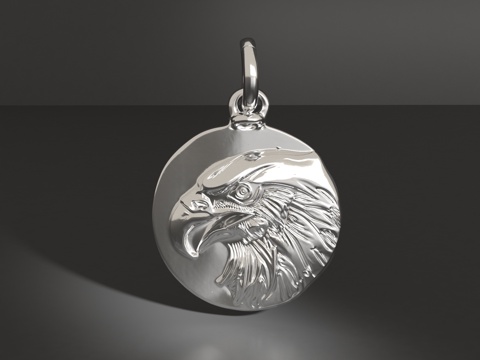  老鹰吊坠3d模型 