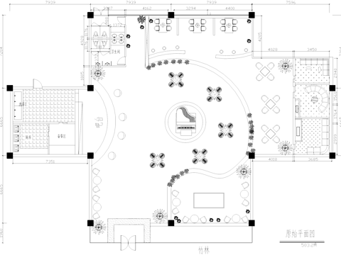 咖啡厅室内工装CAD施工图cad施工图