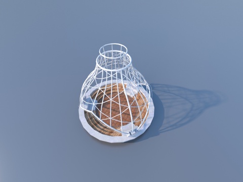  镂空 抽象 穹顶 异形廊架3d模型 