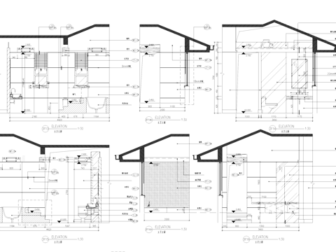 主卫立剖面CAD施工图cad施工图