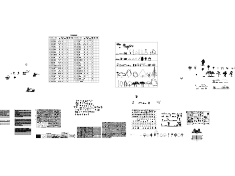植物图例图块CAD图库cad施工图