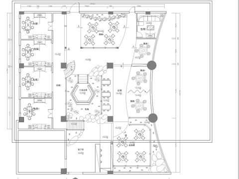 1000平茶楼 茶馆  最新全套施工图合集cad施工图