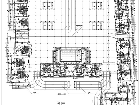 超市地下车库停车场cad施工图