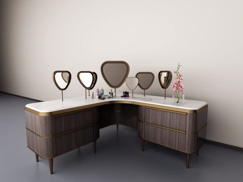  现代风格梳妆台3d模型 