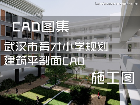 武汉市育才小学规划建筑平剖面CAD施工图cad施工图