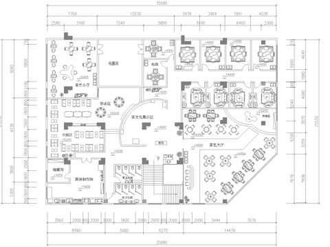 茶楼 茶馆  最新全套施工图合集cad施工图