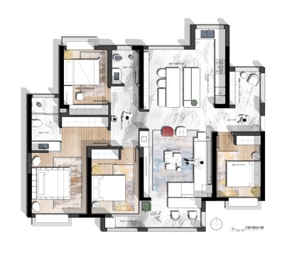 家装143平cad+psdcad施工图