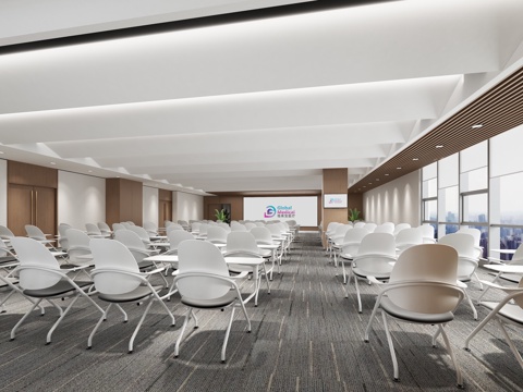  会议室报告厅3d模型 