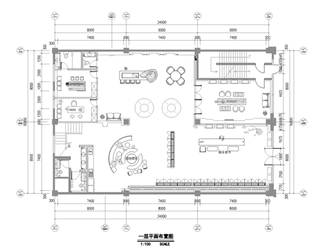 800平茶楼 茶馆  最新平面施工图合集cad施工图