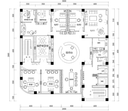 1000平茶楼 茶馆  最新全套施工图合集cad施工图