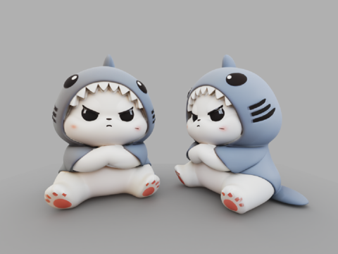  现代风格娃娃装饰摆件3d模型 