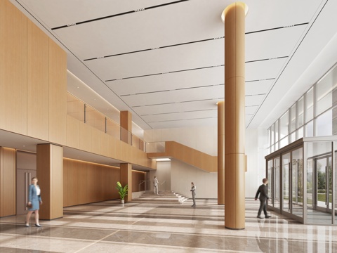  商务大堂3d模型 