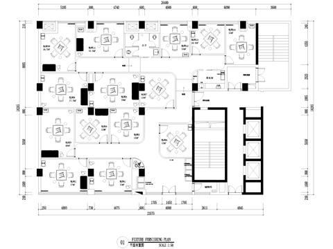 棋牌室麻将房包间室内工装平面图CAD施工图cad施工图