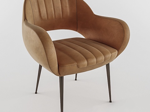  现代布艺休闲椅 休闲沙发3d模型 