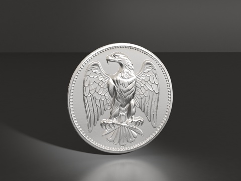  老鹰胸针3d模型 