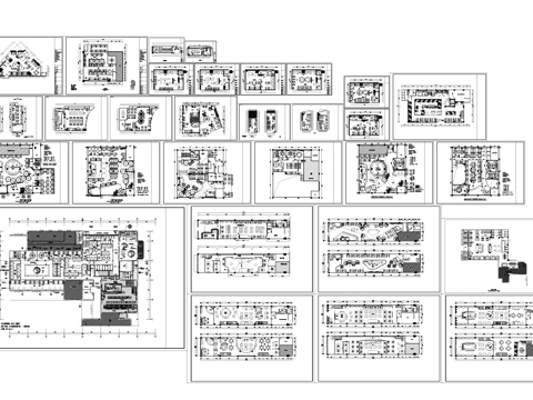 餐厅饭店厨房室内工装平面图CAD施工图cad施工图
