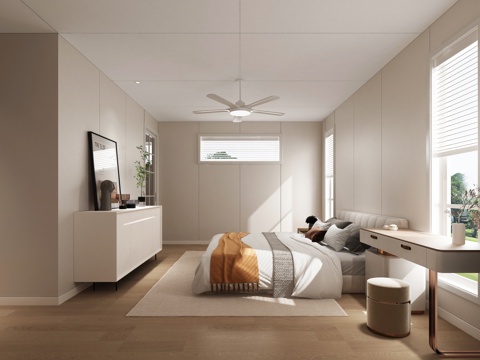  别墅主卧3d模型 