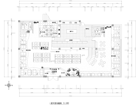 二层咖啡厅室内工装CAD施工图cad施工图